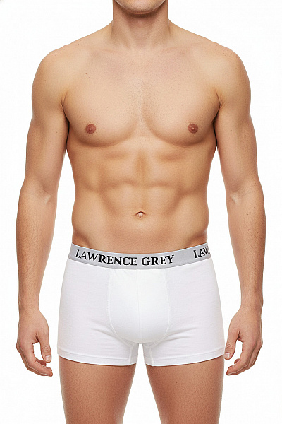 LAWRENCE GREY Pánské Bavlněné Boxerky Bílé Vel. M
