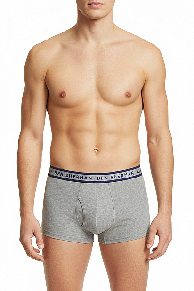 Ben Sherman Pánské Bavlněné Boxerky šedé Velikost M