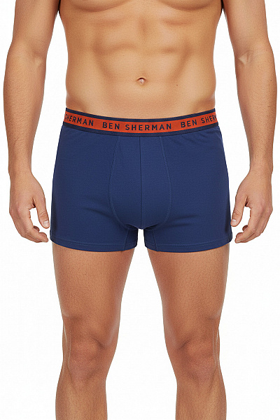 Ben Sherman Pánské Bavlněné Boxerky Modré Vel. M
