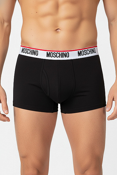 MOSCHINO Pánské Bavlněné Boxerky černé