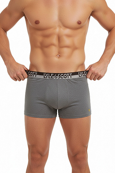 Lyle & Scott Pánské Bavlněné Boxerky šedé Velikost XXL