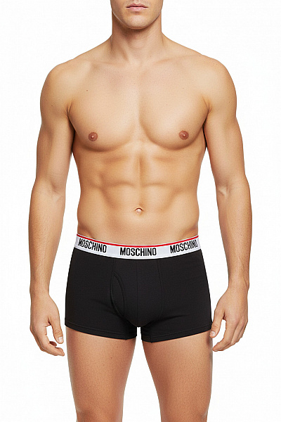 MOSCHINO Pánské Boxerky Bavlněné černé Vel. M