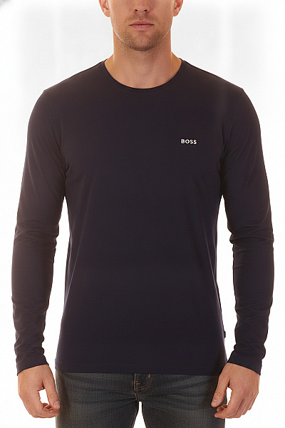 Hugo Boss Pánské Tričko S Dlouhým Rukávem A Nápisem Basic černé Vel. XL