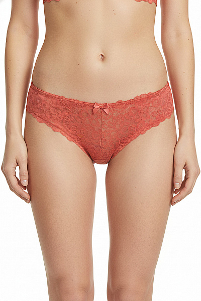 Hunkemoller Dámské Kalhotky Krajkové Korálové Velikost EU XS