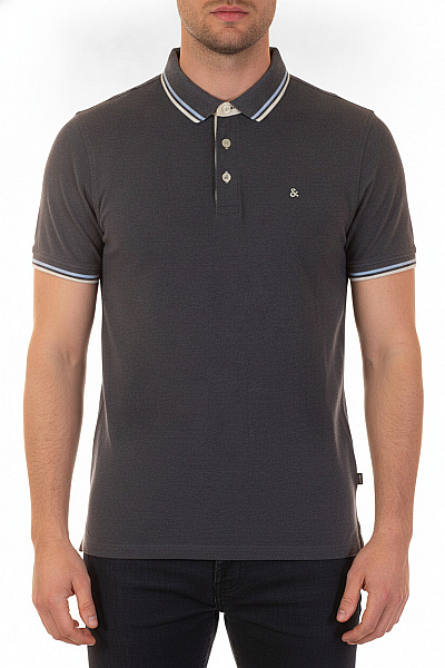 JACK & JONES Pánské Tričko Polo S Krátkým Rukávem šedé Vel. EU L