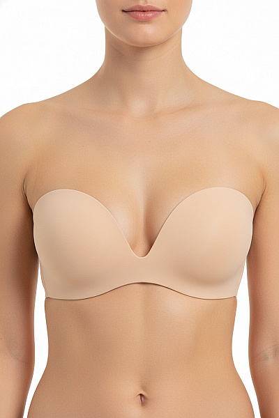 Magic Body Fashion Dámská Podprsenka Samolepicí Hladká S Hlubokým Výstřihem Vel. E