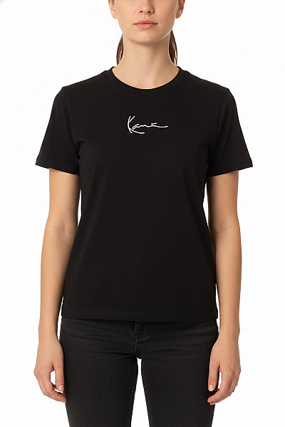 Kani Dámské černé Tričko S Krátkým Rukávem A Výšivkou Basic Crop Top Velikost M