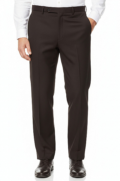 JACK & JONES Pánské Elegantní Rovné Kalhoty Business Tmavě Hnědé Velikost 54