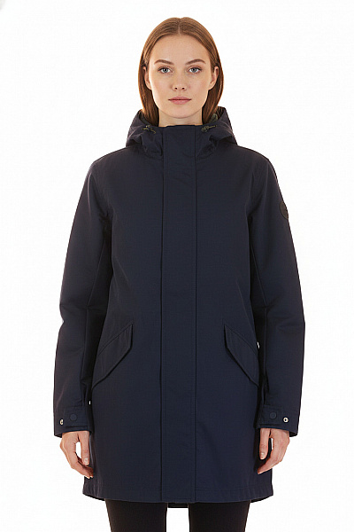 S.OLIVER Dámská Tmavě Modrá Prodloužená Parka S Kapucí Na Podzim A Jaro Vel. EU M