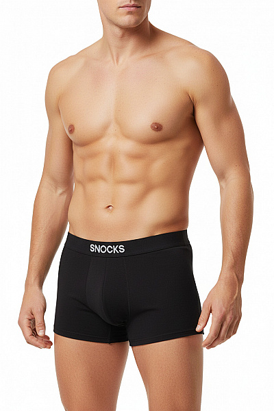 Snocks Pánské Bavlněné Boxerky černé
