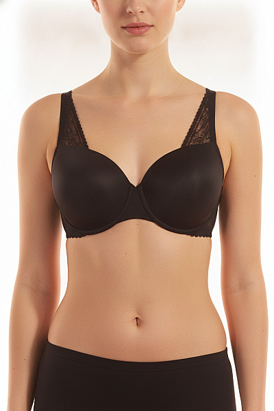 ZIZZI Dámská Krajková Push Up Podprsenka Hladká Velikost EU 95C