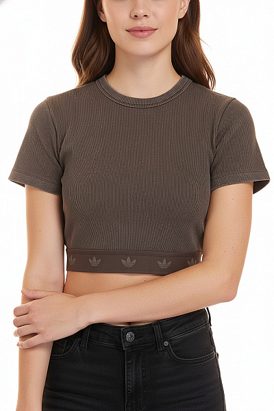 ADIDAS Dámské Tričko S Krátkým Rukávem Crop Top Basic Vel. L