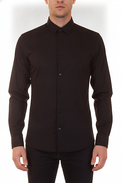 ONLY & SONS Pánské černé Bavlněné Košile S Dlouhým Rukávem Elegantní Slim Fit Vel. M