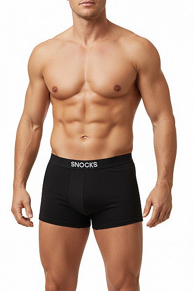 Snocks Pánské Bavlněné Boxerky černé