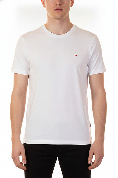TOMMY HILFIGER Dámské Tričko S Krátkým Rukávem Bílé Bavlněné Basic Velikost M