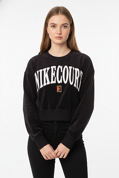 Nike Dámská Mikina Nikecourt S Dlouhým Rukávem Crop Velká Vel. S