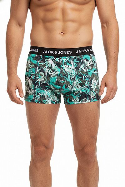 JACK & JONES Pánské Boxerky S Potiskem Listů Vel. EU L