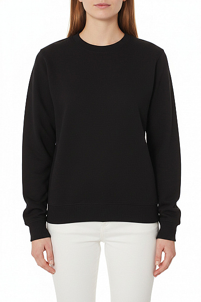 Bershka Dámská černá Mikina S Dlouhým Rukávem Crewneck Vel. XS