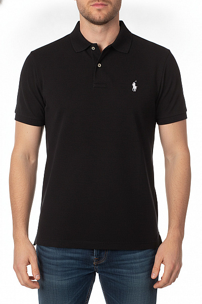 Ralph Lauren Černé Polo Tričko S Krátkým Rukávem A Výšivkou Vel. L