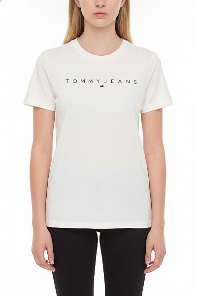 TOMMY HILFIGER Dámské Tričko S Krátkým Rukávem A Potiskem Basic Velikost L