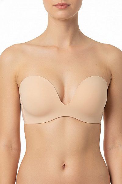 Magic Body Fashion Dámská Hladká Podprsenka S Hlubokým Výstřihem Bez Zapínání