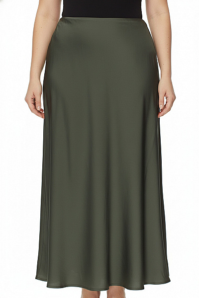 Y.A.S Dámská Zelená Splývavá Midi Sukně Elegantní Velikost Xl