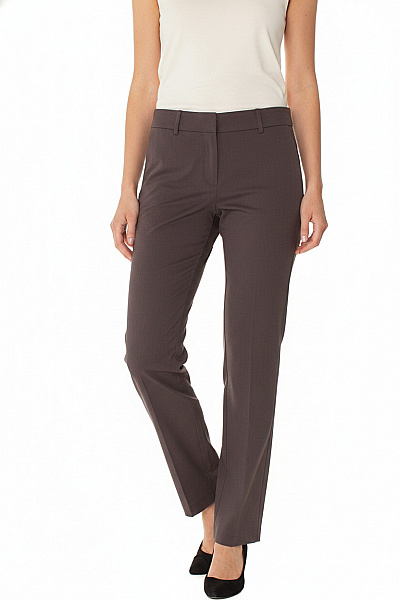 VERO MODA Dámské Hnědé Elegantní Business Kalhoty Rovné Vel. 34