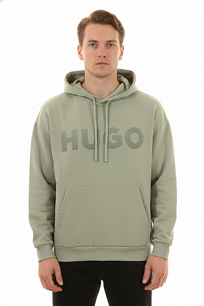Hugo Boss Pánská Mikina S Kapucí A Klokaní Kapsou Zelená Velikost XL