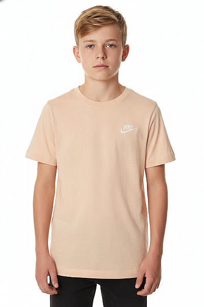 Nike Dětské Bavlněné Tričko S Krátkým Rukávem Béžové Velikost EU 147-158