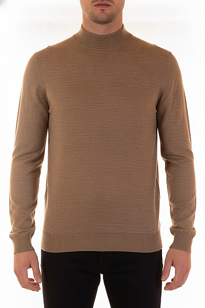 JACK & JONES Pánský Vlněný Svetr S Rolákem Podzimní Basic Vel. EU M