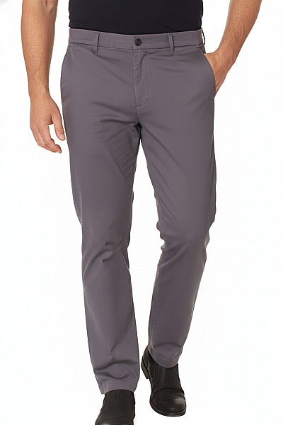 Calvin Klein Pánské Bavlněné Kalhoty Chinos Rovné šedé Volnočasové Vel. EU 34/32