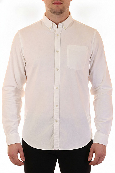 JACK & JONES Pánská Košile S Dlouhým Rukávem Bílá Ležérní Bavlněná Vel. 3XL