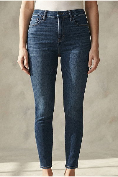 LEVIS Dámské Džíny Strečové S Vysokým Pasem Modré Velikost 33
