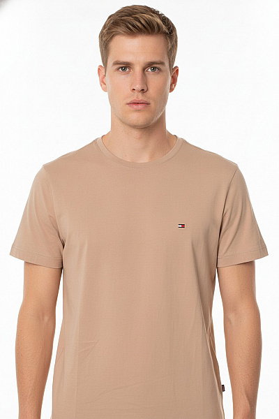 TOMMY HILFIGER Basic Tričko S Krátkým Rukávem Jednobarevné Bavlněné Vel. M