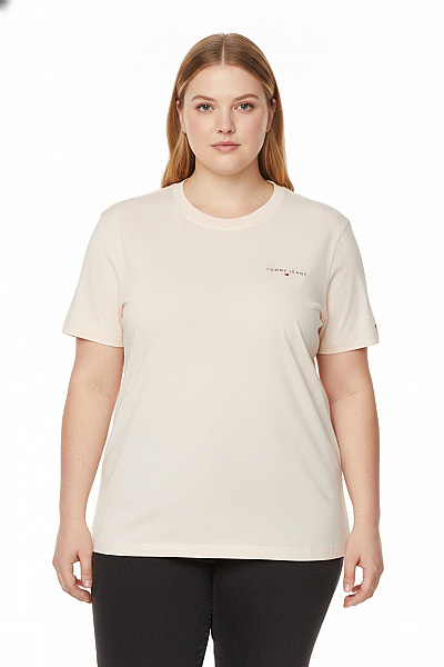 TOMMY HILFIGER Dámské Tričko S Krátkým Rukávem Basic Bavlněné Jednobarevné Vel. EU Xl