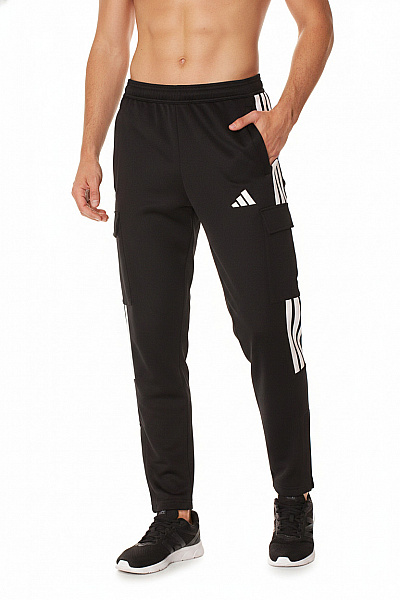 ADIDAS Pánské černé Tepláky Cargo S Lampasem Velikost S