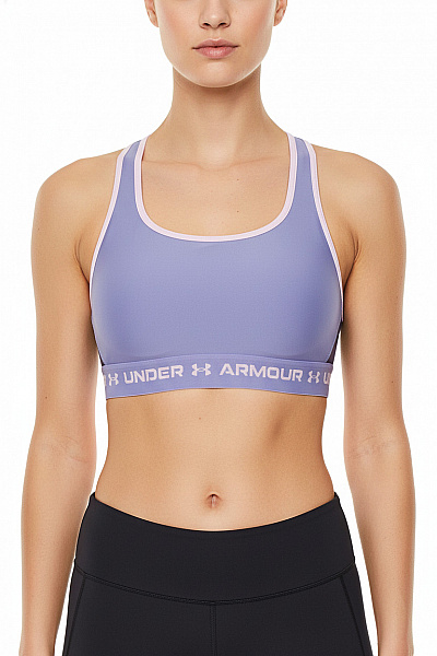 UNDER ARMOUR Fialová Sportovní Podprsenka Na Cvičení Hladká Velikost M