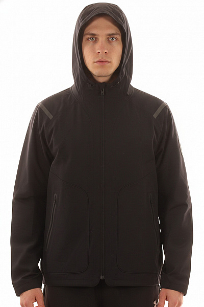 UNDER ARMOUR Pánská Bunda S Kapucí černá Sportovní Funkční Na Běhání Polyesterová Vel. 2XL
