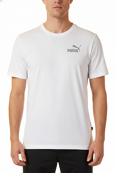 Puma Pánské Tričko S Krátkým Rukávem Bílé Basic