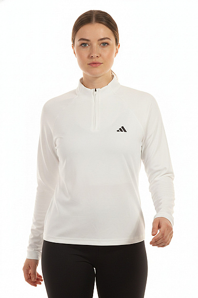 ADIDAS Dámská Bílá Mikina Se Stojáčkem A Dlouhým Rukávem Vel. EU M