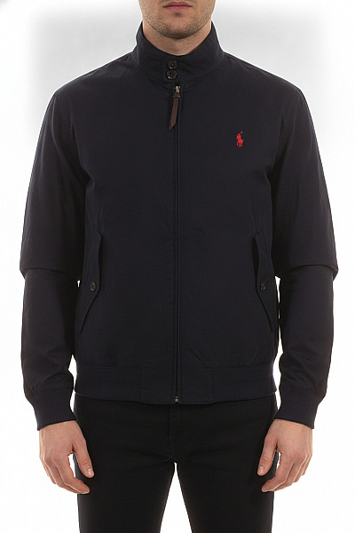 Ralph Lauren Pánská Tmavě Modrá Bavlněná Bunda Bomber S Logem Vel. S
