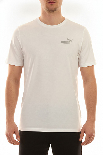 Puma Pánské Tričko S Krátkým Rukávem Bílé Jednobarevné Basic Velikost L
