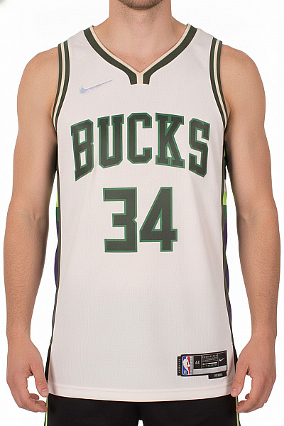 Nike Pánské Tílko Bucks 34 Sportovní Velikost EU M