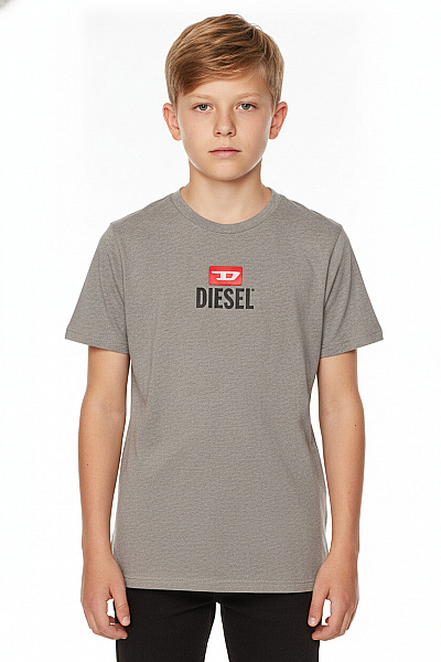 DIESEL Dětské Tričko šedé Bavlněné