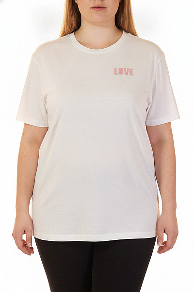 Mister Tee Dámské Tričko S Krátkým Rukávem A Nápisem LOVE Velikost 2xl