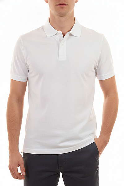 URBAN CLASSICS Pánské Bílé Polo Tričko S Krátkým Rukávem Vel. S