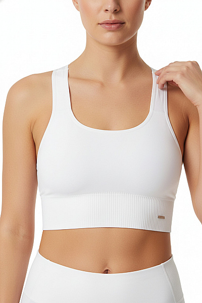 Aimn Dámská Bezešvá Sportovní Podprsenka Crop Top Hladká