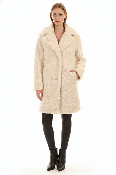 URBAN CLASSICS Dámský Teddy Kabát Bílý Zimní Podzimní Oversized Velikost XS