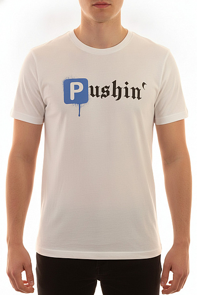 Mister Tee Pánské Tričko S Krátkým Rukávem A Potiskem Pushin Velikost M