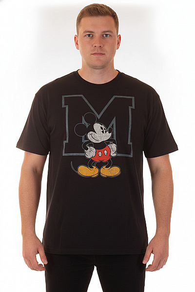 DISNEY Pánské Tričko S Krátkým Rukávem A Potiskem Mickey Mouse Velikost EU XL
